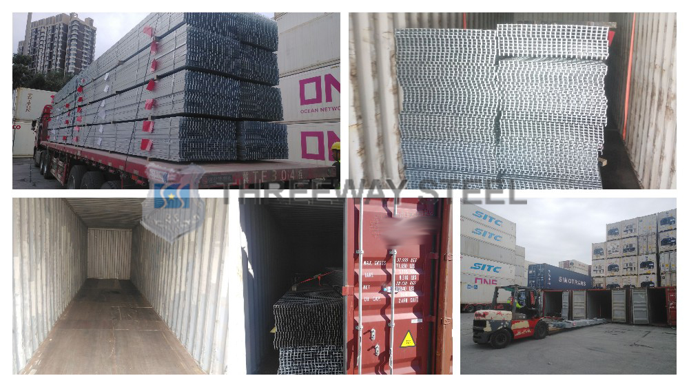 Exportation de grilles dentelée GI en acier à trois voies