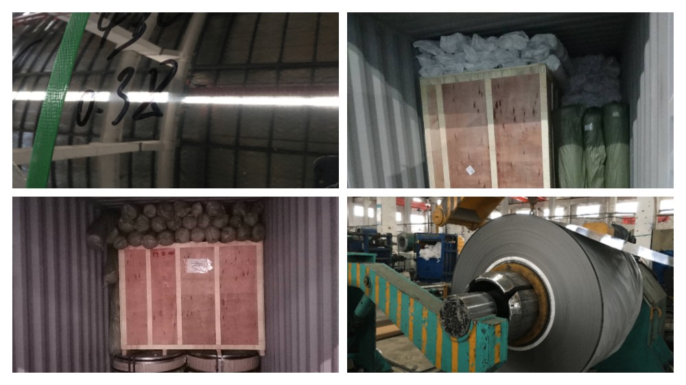 exportation de bobines d'acier inoxydable
